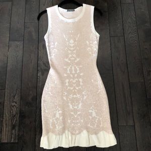 Alexander McQueen form fitting pink dress